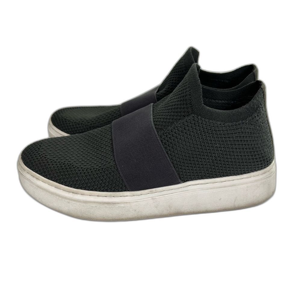 Eileen Fisher Pari Platform Knit Sneakers Graphite Grey 7.5